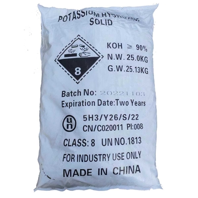 Hidróxido de potássio detergente Koh Cas dos flocos da potassa cáustica 1310-58-3 90% 95%